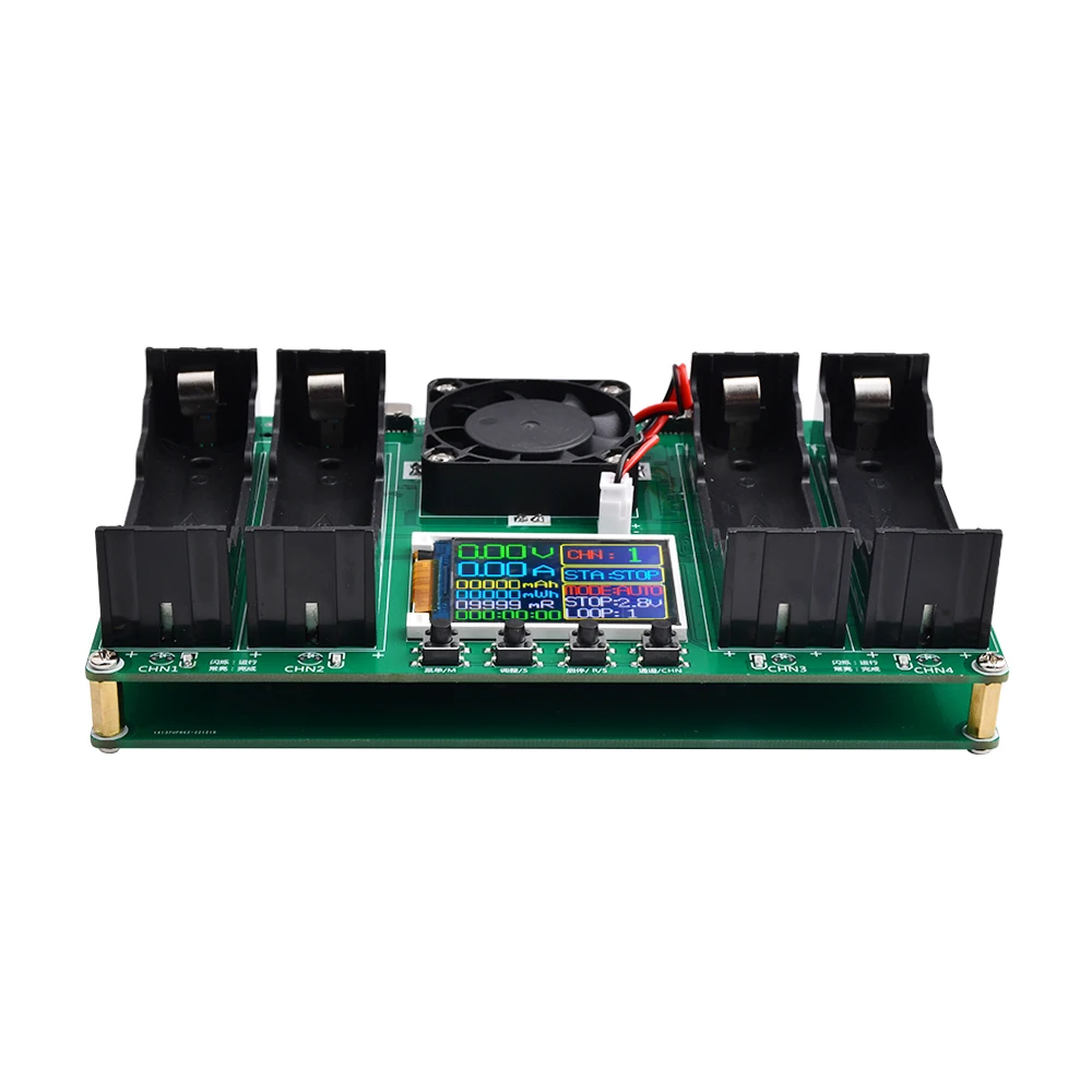 Модуль тестера емкости литиевой батареи 18650 мАч MWh цифровой четыре детектор