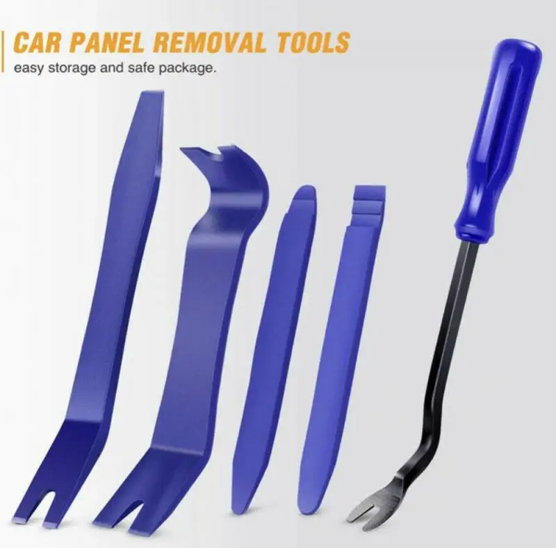 

New Car Door Clip Panel Audio Video Dashboard Removal Kit Installer Prying Tool Navigation Disassembly Automobile Nail Puller