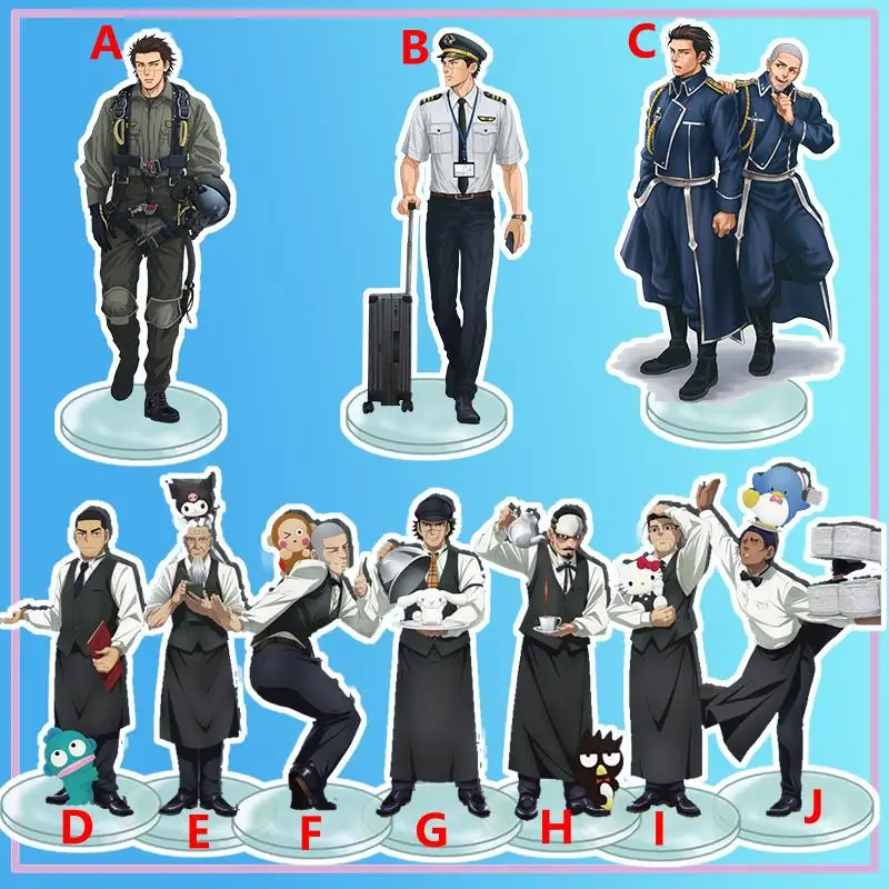 

Anime Stand Golden Kamuy Sugimoto Saichi Tsurumi Tokushirou Acrylic Figure Display Desktop Decoration 15cm