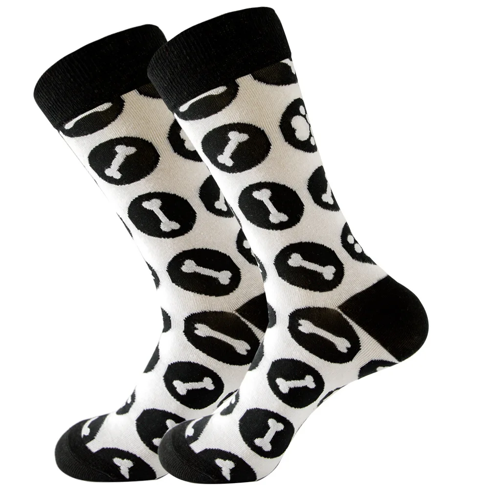 With Football Pattern Colorful Dot Breathable Socks Yellow Beer Running Socks