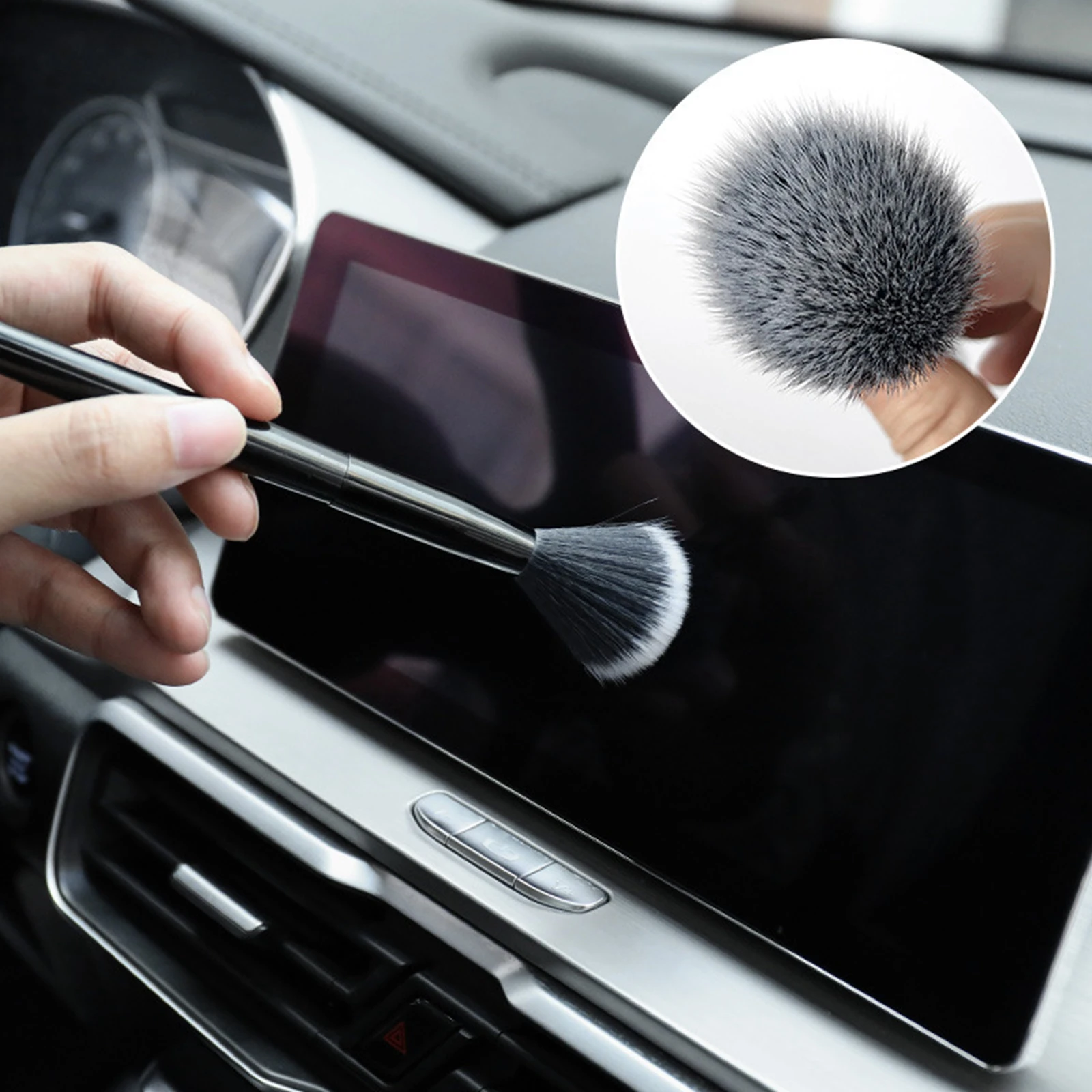 

2 Pieces Car Detailing Brush Cleaner Brush for Air Conditioner Ashboard