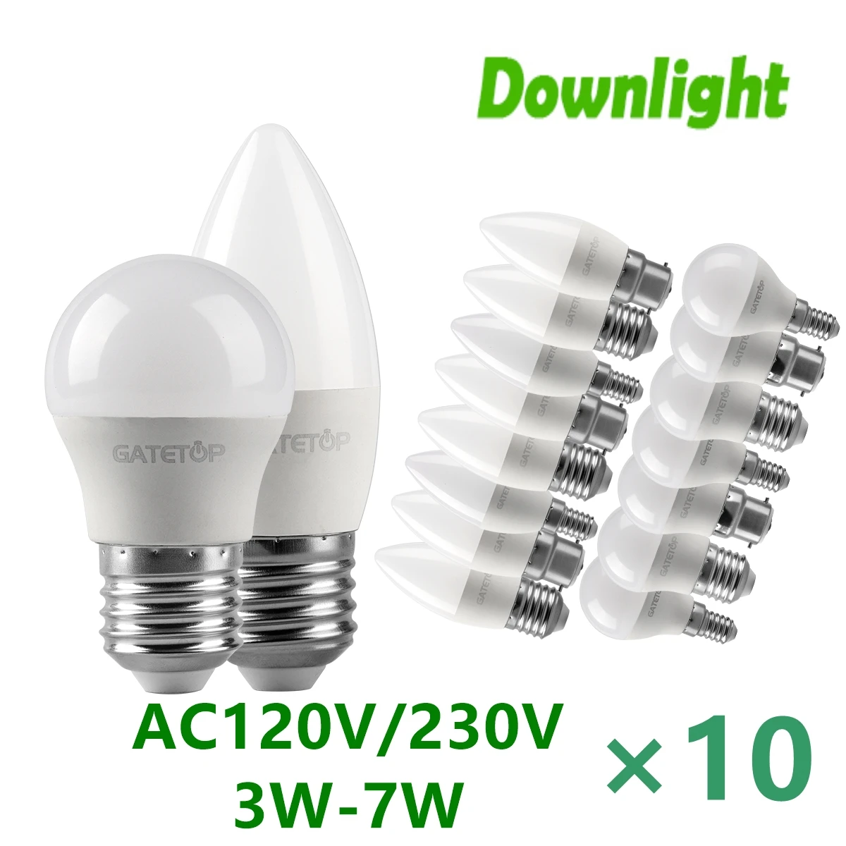10PCS LED bulbs Energy-efficient G45 B22 E14 E27 3W-7W AC230V AC120V 3000K/4000K/6000K Led Golf Bulb Lamp For Home Decoration