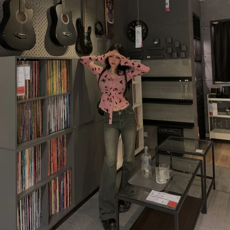 Блузка женская в стиле Харадзюку с длинным рукавом |