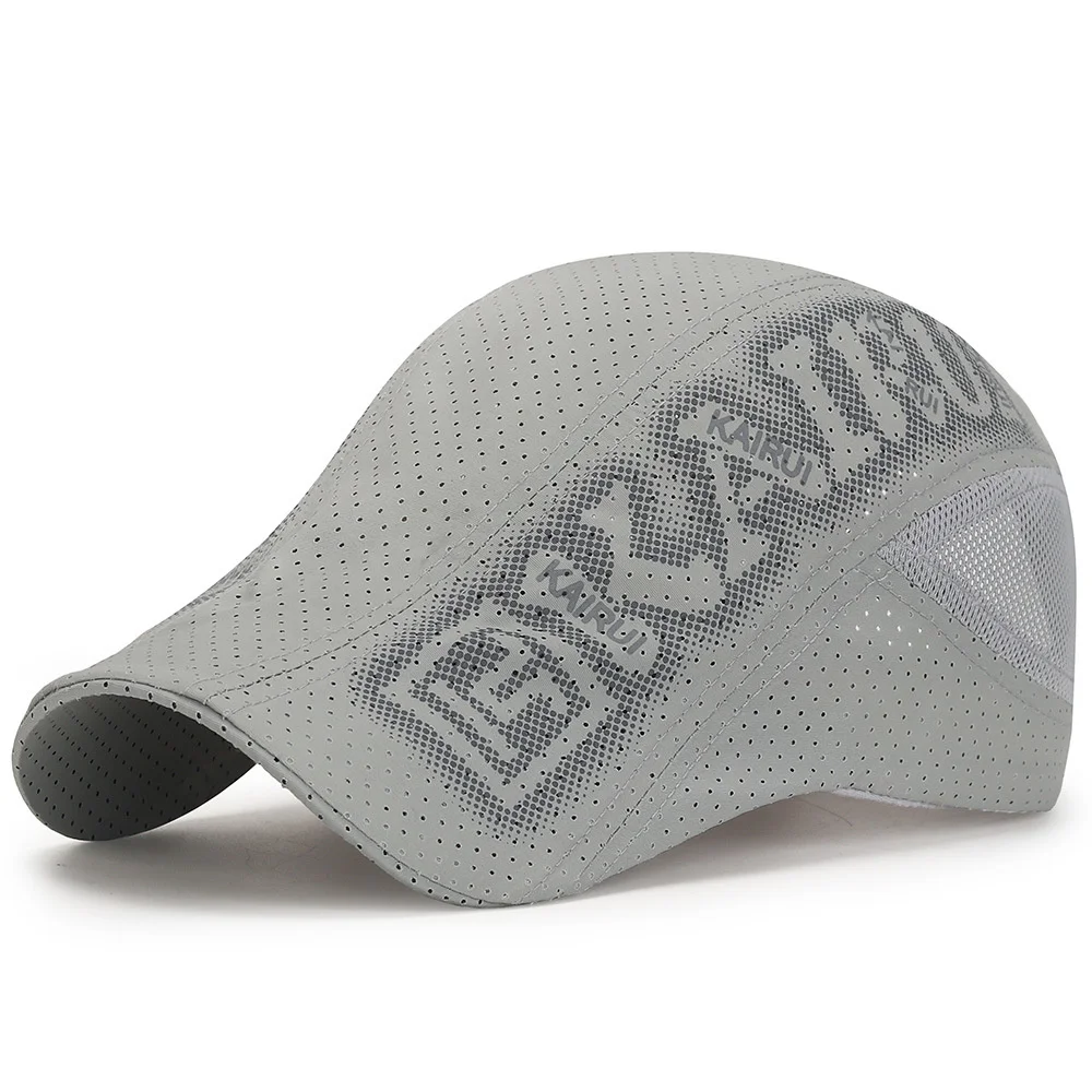 

Mesh Flat Cap Breathable Summer Newsboy Hat Beret Cabbie Duckbill Ivy Hat Gatsby Newsboy Hat For Driving Hunting