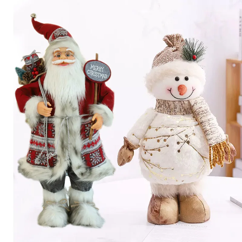 

60cm Santa Claus Doll Snowman Elk Christmas Tree Ornament Merry Christmas Decorations 2023 for Home Navidad Natal Gifts New Year