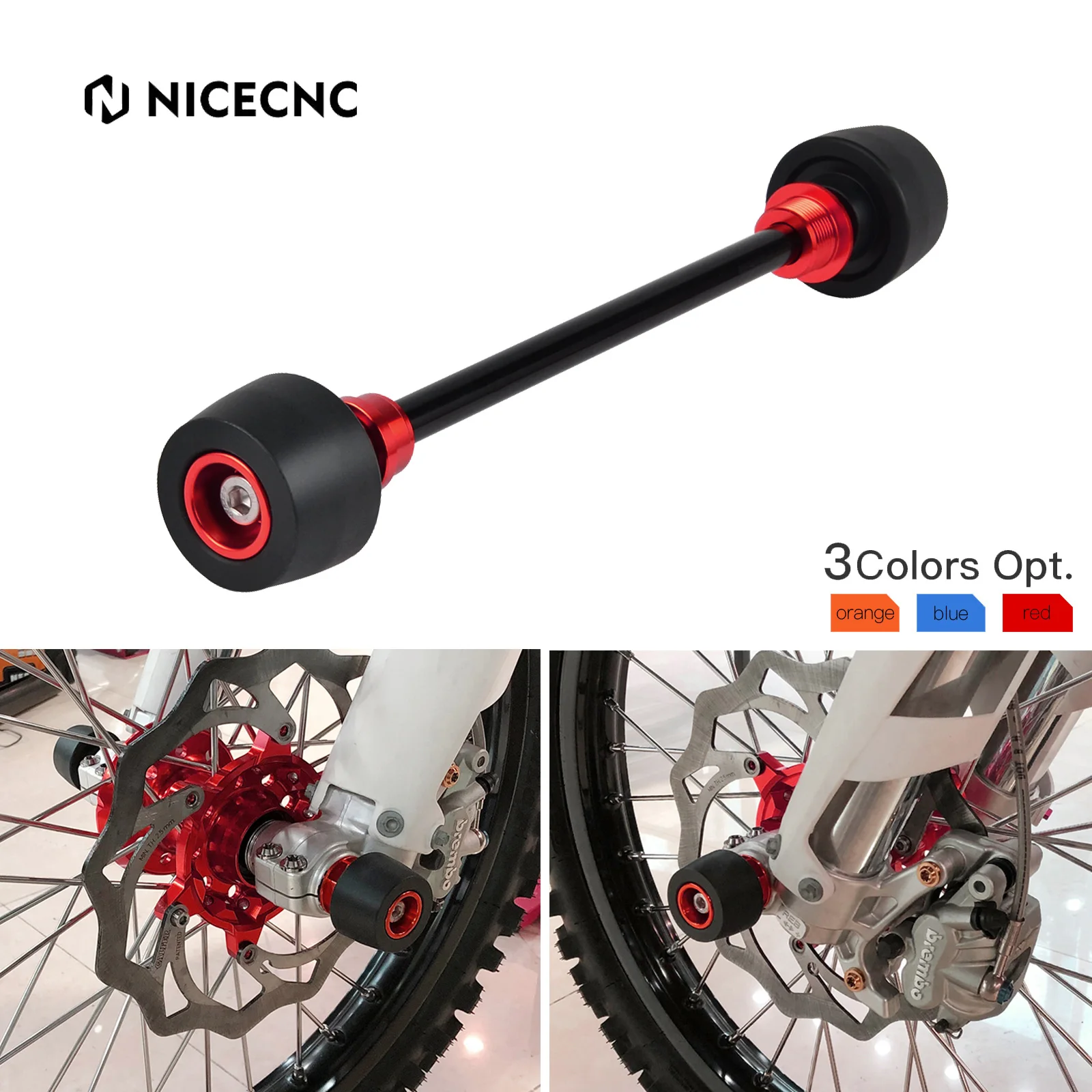 

NiceCNC 22mm Front Axle Slider For GasGas EX EC MC 125 250 300 EXF ECF MCF 250 350 450 EC250F EC350F EC450F EC300 2021 2022 2023