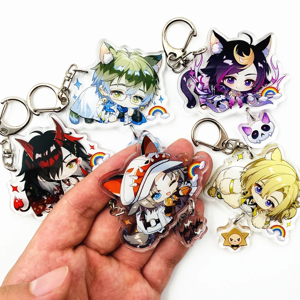 

Аниме Luxiem VTuber Akuma Cosplay Ike Eveland NIJISANJI Hololive Vox брелок двусторонний брелок акриловый подвесной брелок