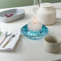 2022 silicone round candle holder mould bling crystal diamond candlestick molds home table decoration