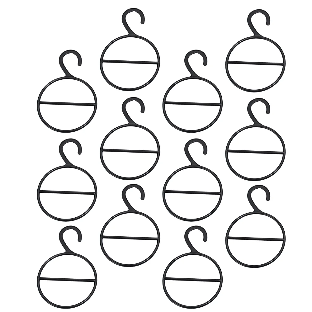 

12 Pcs Scarf Rack Round Stand Household Hanger Multifunctional Storage Bag Home Tie Clothes Ring Plastic Bathrobe Organizer