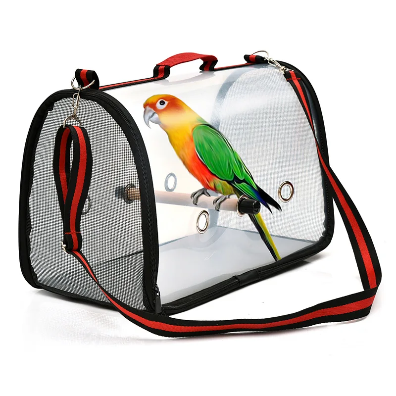 

Portable Transparent Bird Cage Lightweight And Breathable Bird Parrot Shrouded Ventilated Travel Bag Easy To Clean Pet Accessori