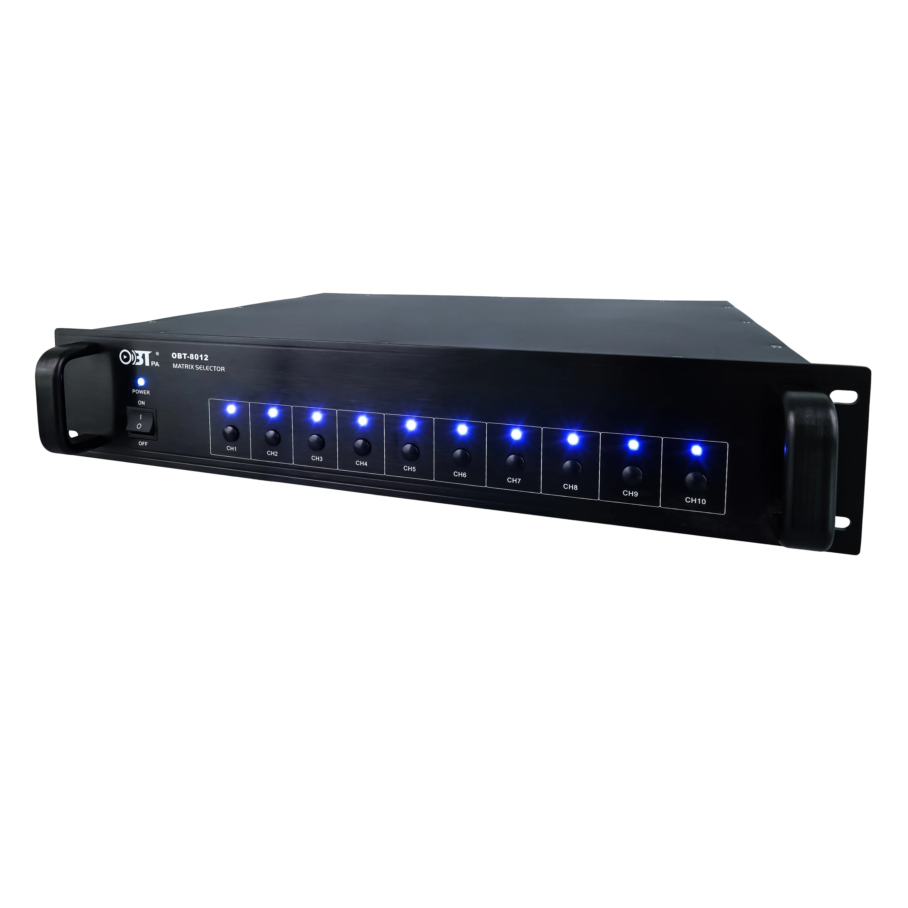Фото OBT-8012 Pa Система Матричный селектор пожарной сигнализации 1000 Вт 10-зонный селектор динамиков Система общественного адреса №4