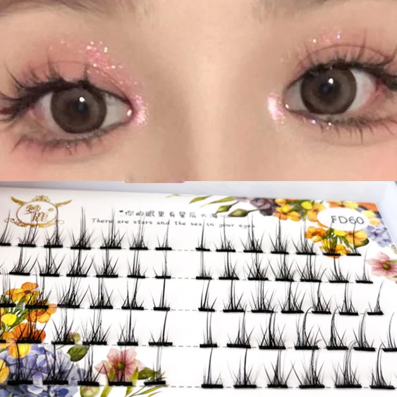 

Накладные ресницы Dream Deer Little Devil комикс FD15/FD60/FD61 женские Супер Натуральные индивидуальные Кластерные ресницы манга ресницы