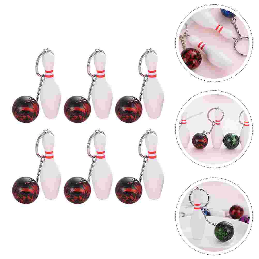 

Bowling Keychain Pendant Key Bag Gift Decor Chain Decoration Keys Hanging Minipurse Decors Keyring Charms Simulation Novelty