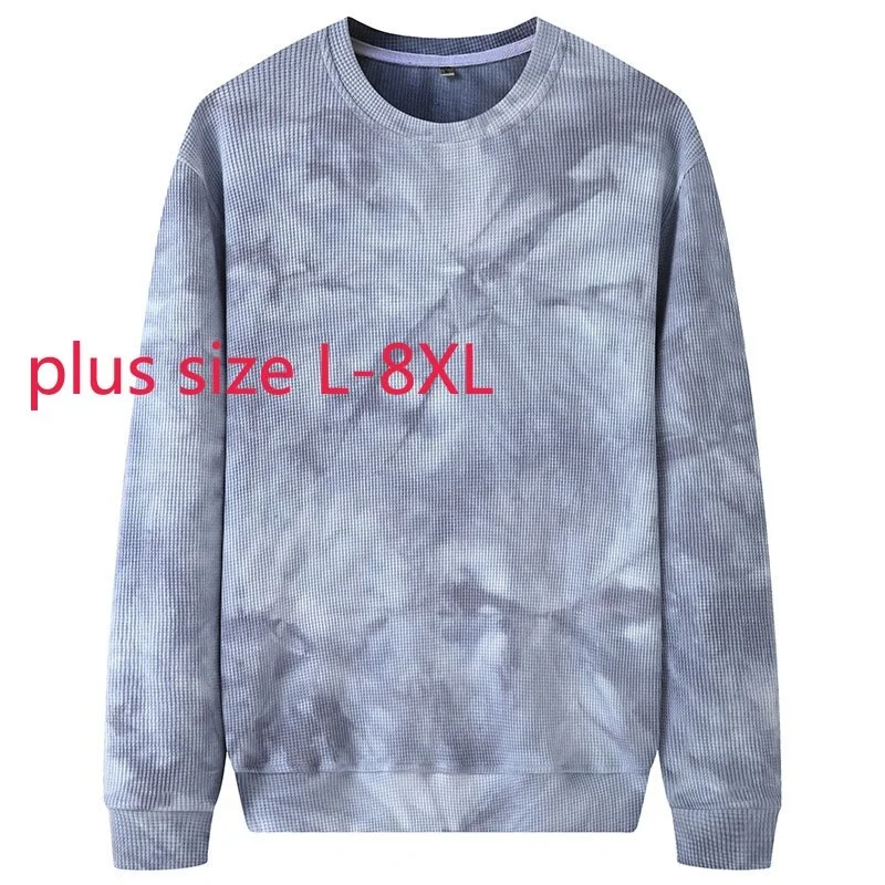 

Супер большой весенне-осенний Новый Модный повседневный принт для молодых мужчин с длинным рукавом и круглым вырезом трикотажный рисунок и...