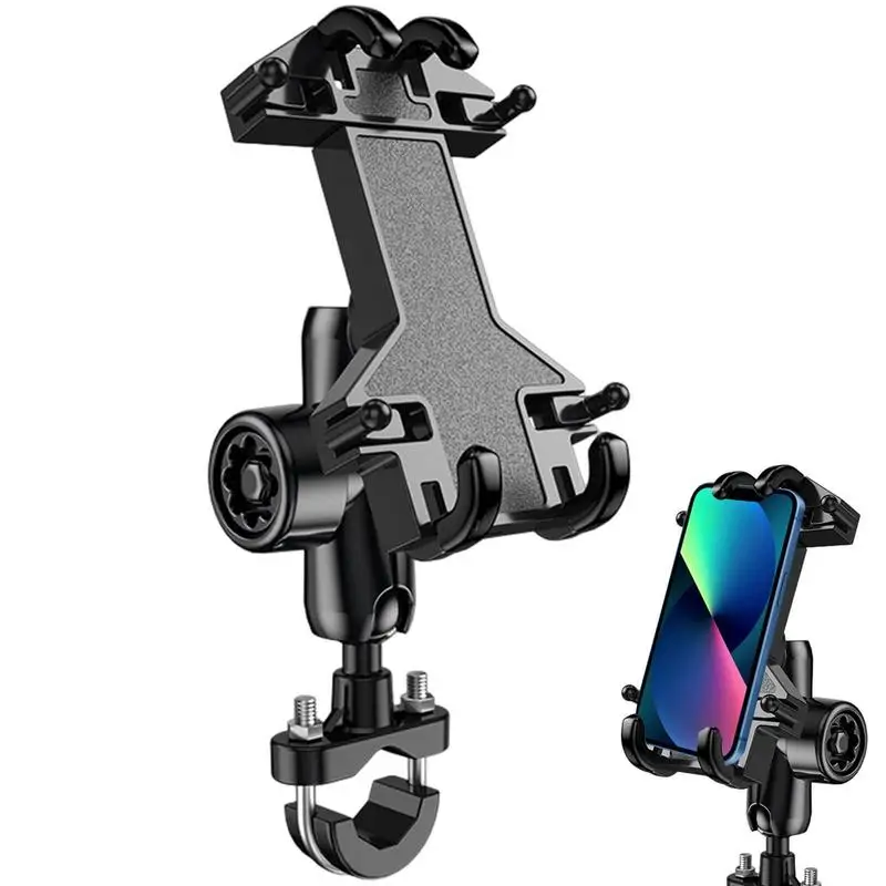 

Motorcycle Phone Holder 360 Degree Rotatable Universal Bike Phone Holder Joy Room Smart Devi Shockproof Phone Bracket Clip