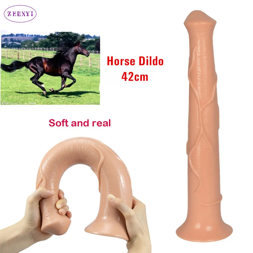 Супер реальные 42 см длинные животные, лошади, реальные лесбийские анальные  большие присоски, искусственный пенис, эротический секс-шоп для взрослых |  AliExpress