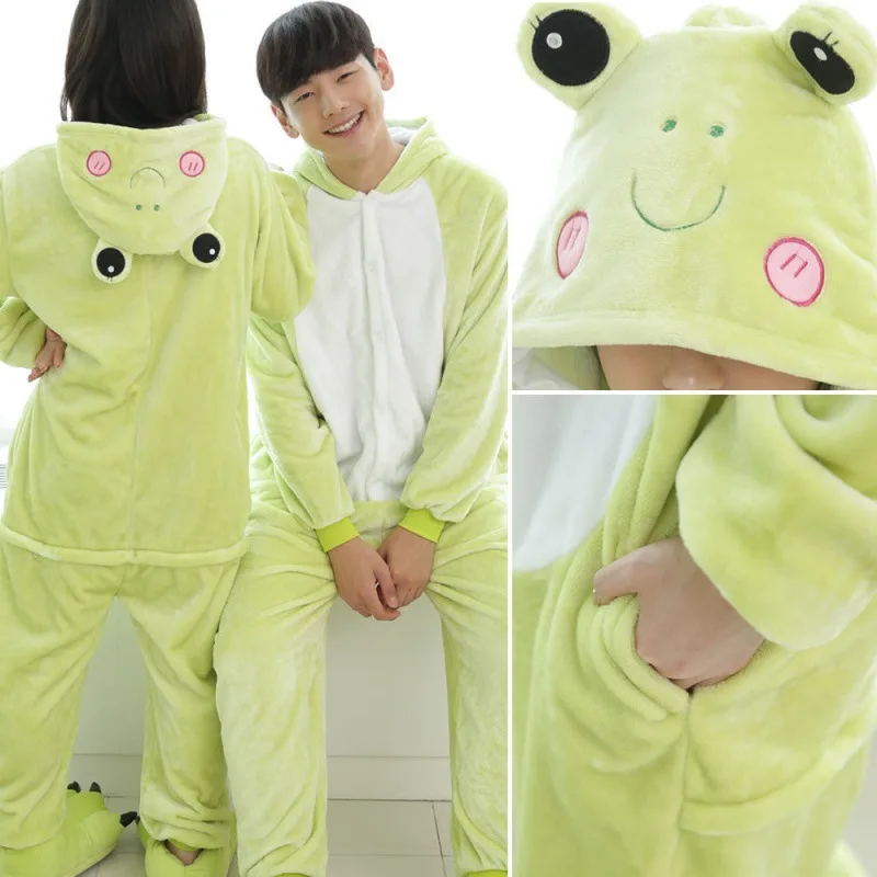 Women Unicorn Totoro Panda Onesies Unisex Winter Men Bear Onesies Lady Nightwear Anime Cosplay Costume Flannel Sleepwear Pajamas