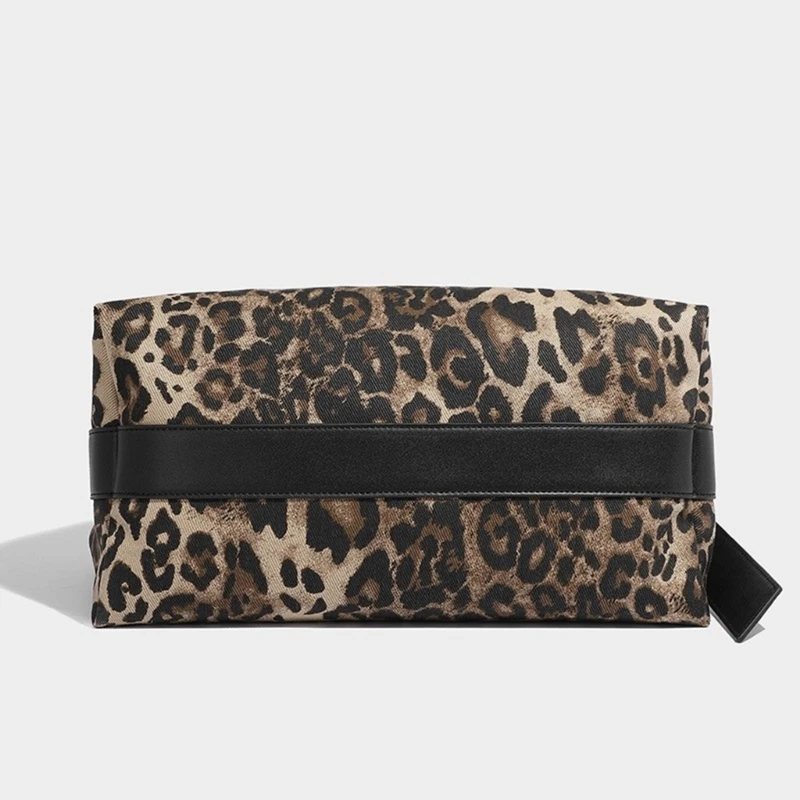Элегантная женская сумка подмышки с леопардовым принтом повседневная напуском