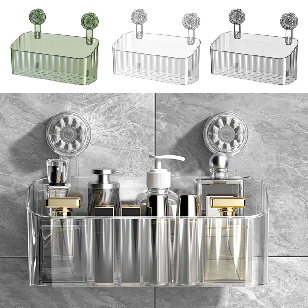 Ящик для хранения зубных щеток без сверления с присоской полка туалетных