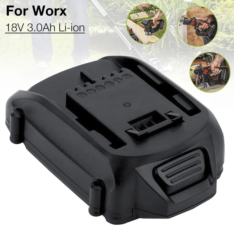 Литий-ионная аккумуляторная батарея для Worx WA3511 WA3512 WA3525 WA3520 WX163 WG151 WG155 WG255 WG890 WX368, 18 в, 3000 мАч