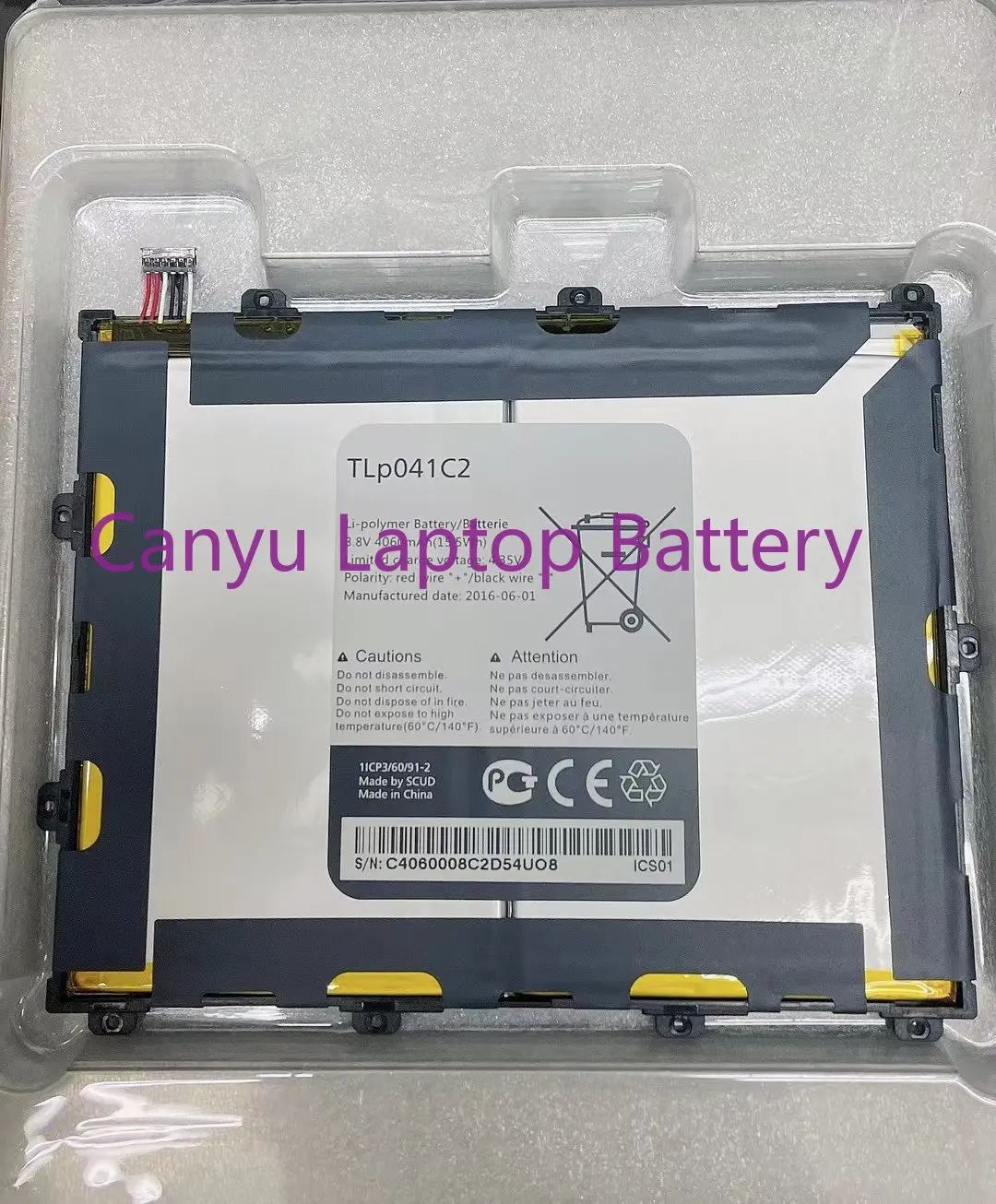 Аккумулятор 3,8 в 4060 мАч TLp041C2 / TLp041CC для Alcatel OneTouch POP 8 P320A Аккумулятор 3,8 в 4060 мАч TLp041C2 / TLp041CC для Alcatel OneTouch POP 8 P320A