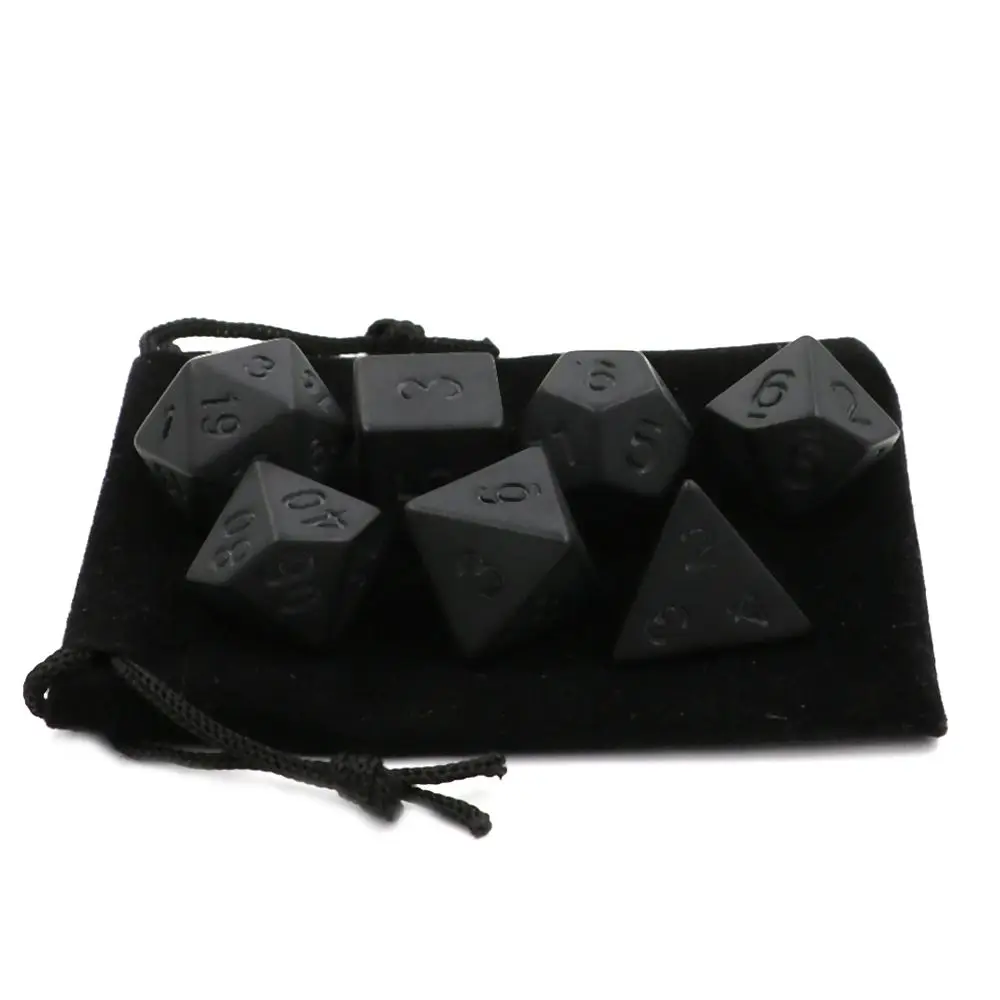 

Game Toys Family Game Personality Family Party Polyhedral Dice Educational Toy Black RPG Dice Set Number Dices Kit