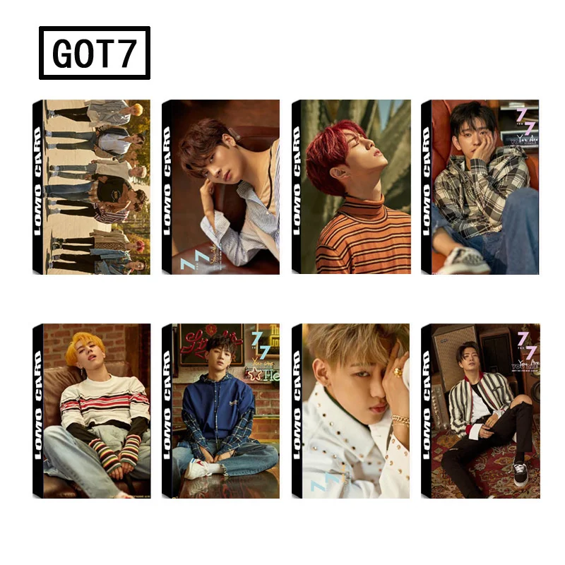 

30 шт./компл. K-pop GOT7 Фотокарточка Мода Высокое качество 7 для 7 альбом Фотокарточка Kpop GOT7 Канцелярский набор Новые поступления