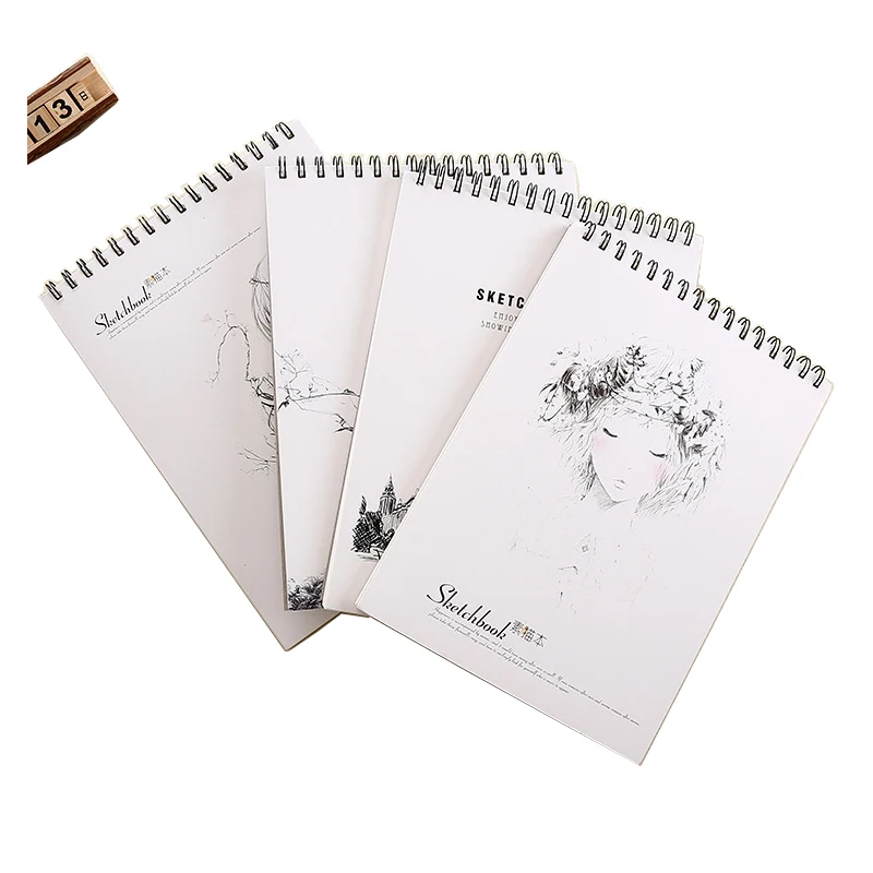 100G Sketchbook Blank Graffiti Notebook A4 Coil Drawing Book Kawaii Coloring Book 100P Sketch Mark Notepad Journal Album