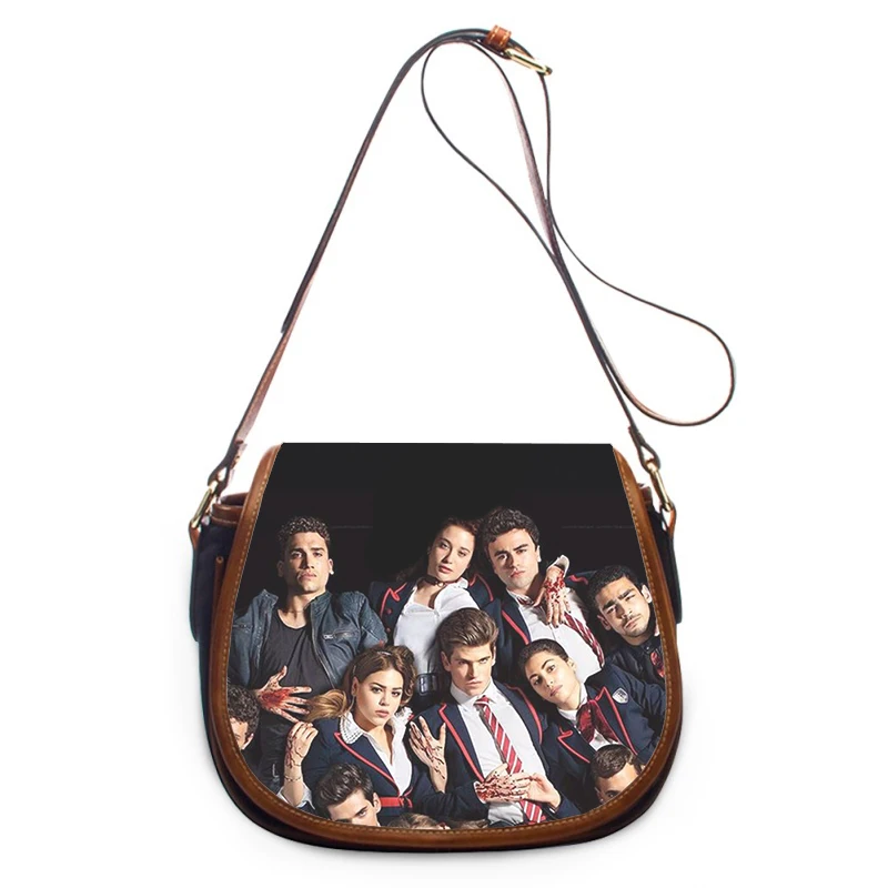 

Spanish TV series Elite Print New Fashion Women Crossbody Bag Luxury Handbags Women Bags Zipper Shoulder Bag Women Shoulder Bag