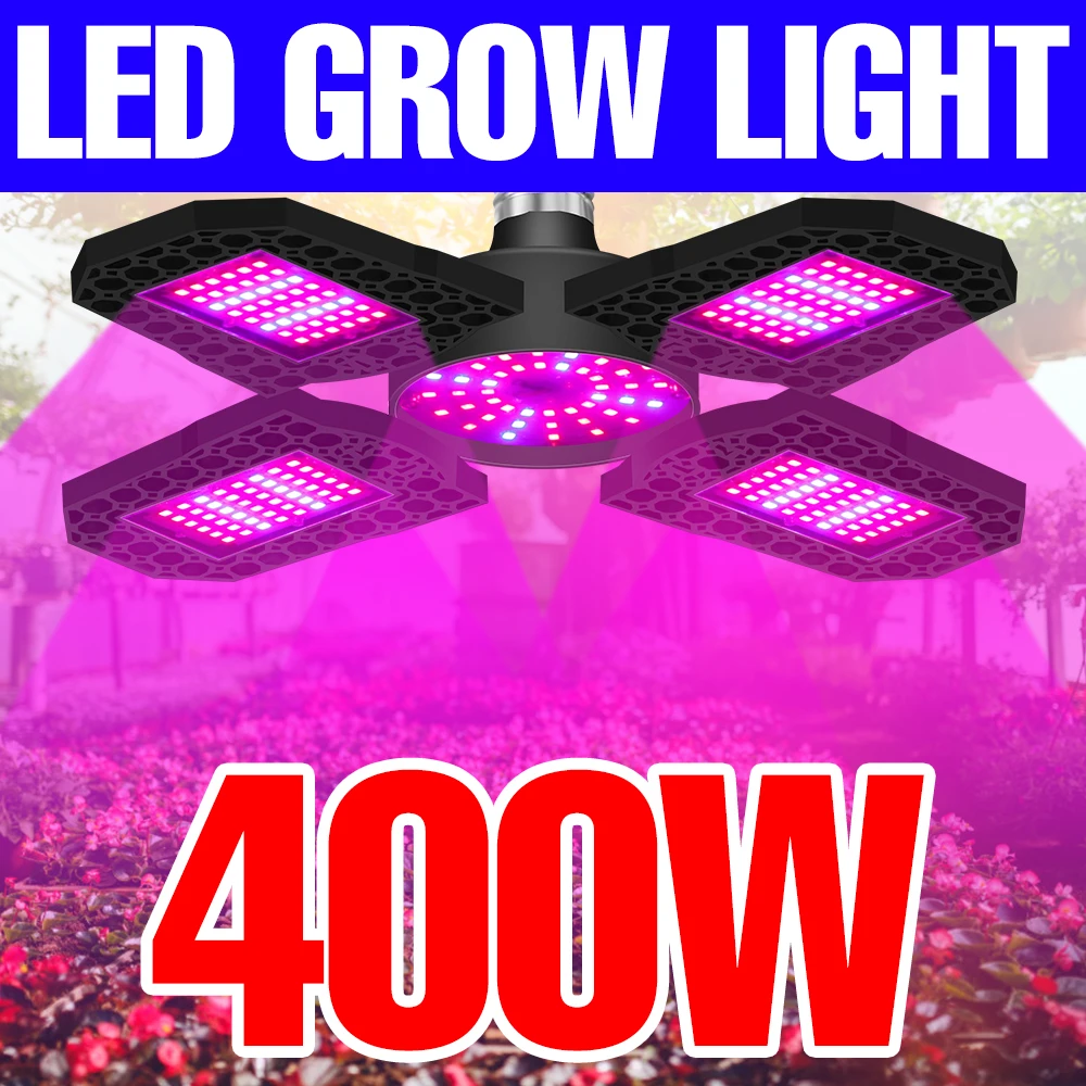 200W 300W 400W Grow Light 220V Phyto Lamp E27 Growing Plant Bulb Hydroponic Seedlings Flower Planting Lamp Hydroponic Tent Box