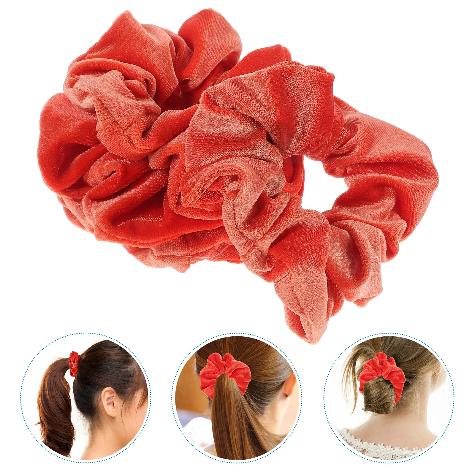 

4 Pcs Large Intestine Hair Band Ties Women Stretchy Bands Elastic Scrunchies Girls Accessory The Bubble