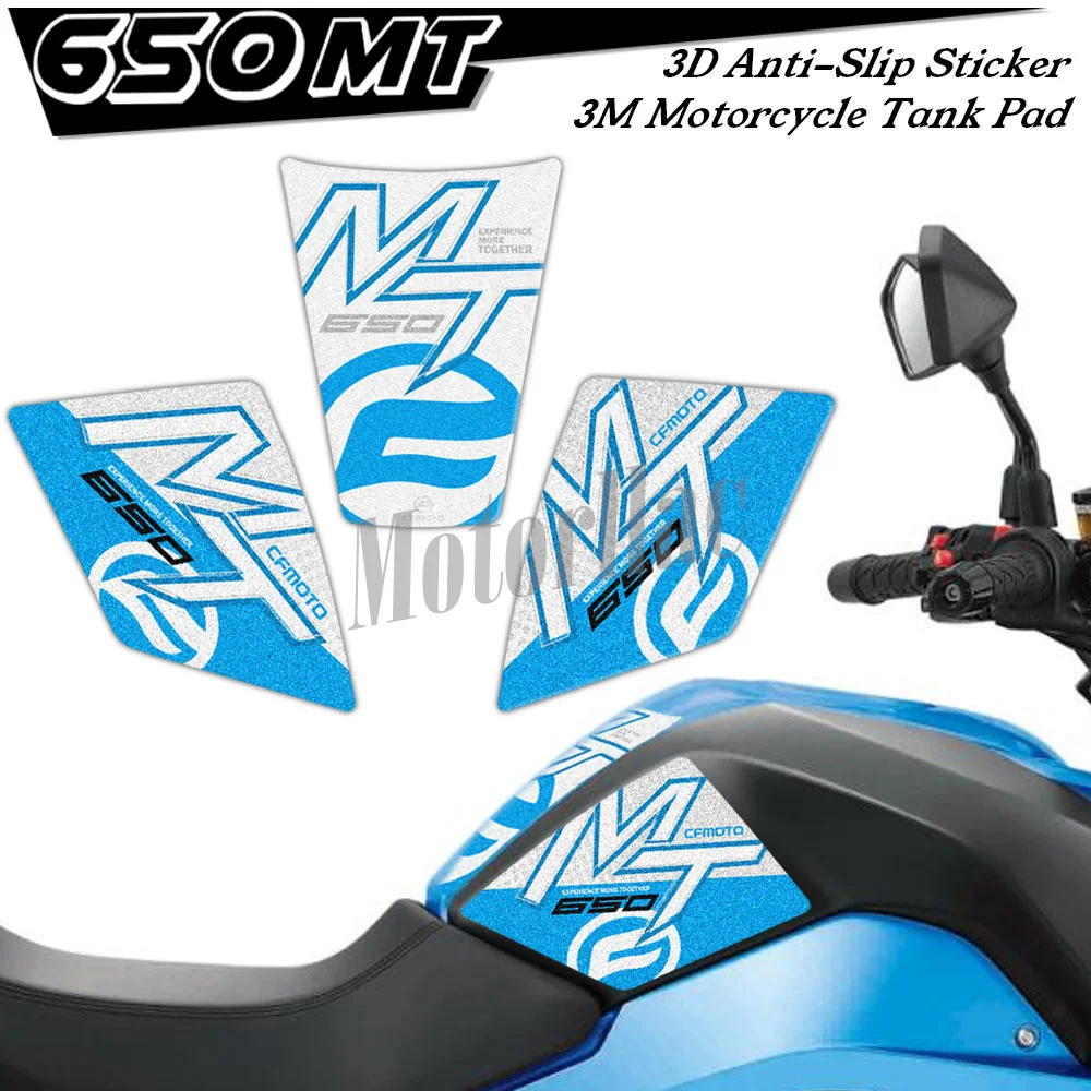 

3M Motorcycle Side Tank Pad Anti-Slip Sticker Gas Knee Grip Protector Decal Accessories Waterproof For CFMOTO 650MT 650 mt