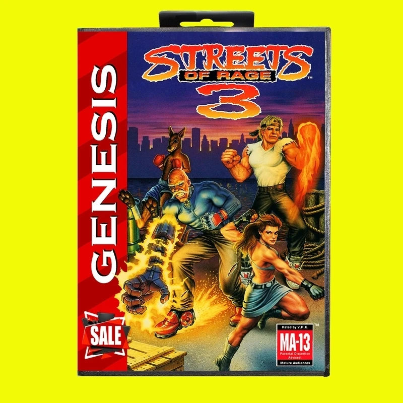 Игровая карта Streets Of Rage 3 MD 16-битный чехол из США для картриджа игровой консоли Sega
