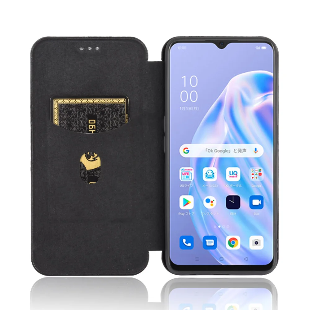 2022 For OPPO Reno 3A Case Carbon Fiber Flip Leather Reno3A Business Magnetic Wallet Card Slot Slim Cover