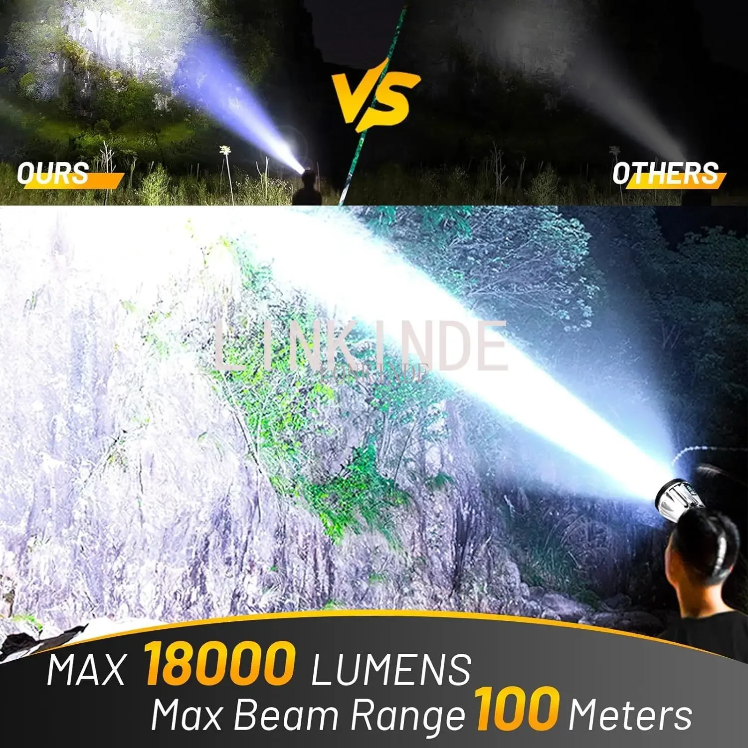 Супер яркий светодиодный налобный фонарь встроенный 18650 USB перезаряжаемый датчик