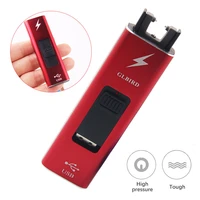 usb charge lighter on push pulse electric arc originality gift lighter windproof plasma lighters gadgets for men