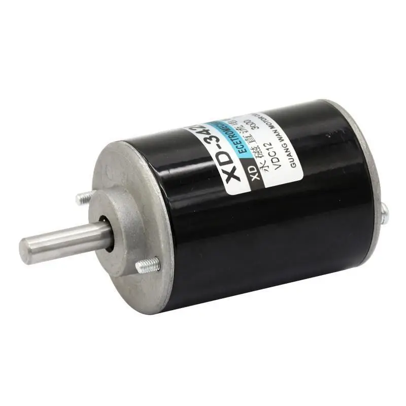

DC 12V/24V High Speed Motor 30W Mini Adjustable Speed Motor DIY Permanent Magnet DC Motor Forward/Reverse Motor