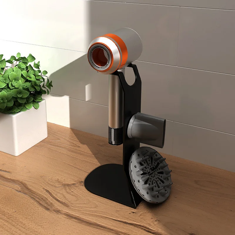 

Room Shelves For Dyson Vertical Bathroom Accessories Iron Paint Hair Dryer Stand Fine Workmanship Bathroom Shelf Wear-resistant