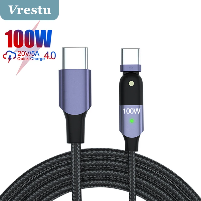 

PD 100W USBC to Type C Cable for Samsung Huawei Data Kabel for MacBook Pro iPad Pro Quick Charge 4.0 3.0 60W Elbow Fast Charging