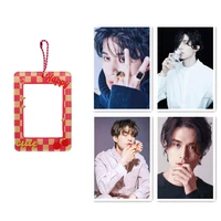 kpop star lee dong wook photo frame women bag keychain sticker diy photograph protector for 3 inches photos support custom