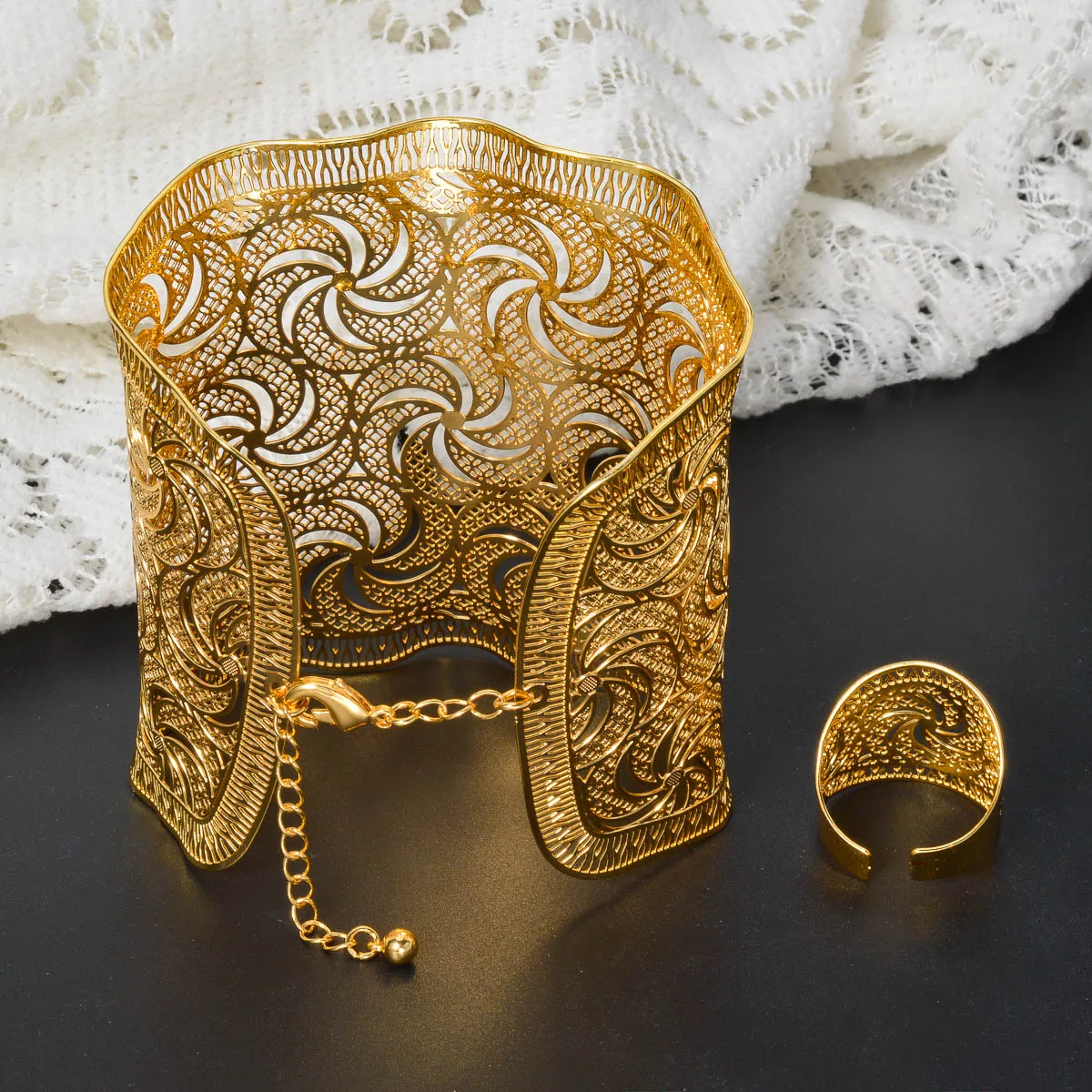 Классические романтические комплекты ювелирных изделий свадебные браслеты