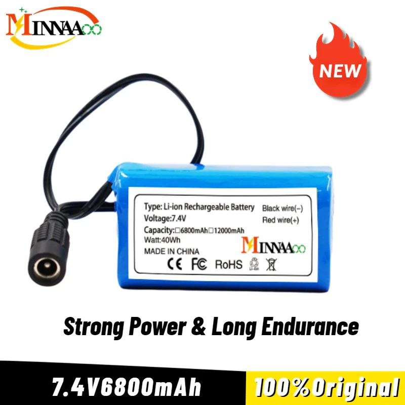 

7.4V 12800mAh 6800mAh Battery For T188 T888 2011-5 V007 C18 H18 So on Remote Control RC Fishing Bait Boat Parts