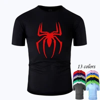 marvel cool spiderman line art o neck cotton t shirt men and woman unisex summer short sleeve designed casual tee 13 color