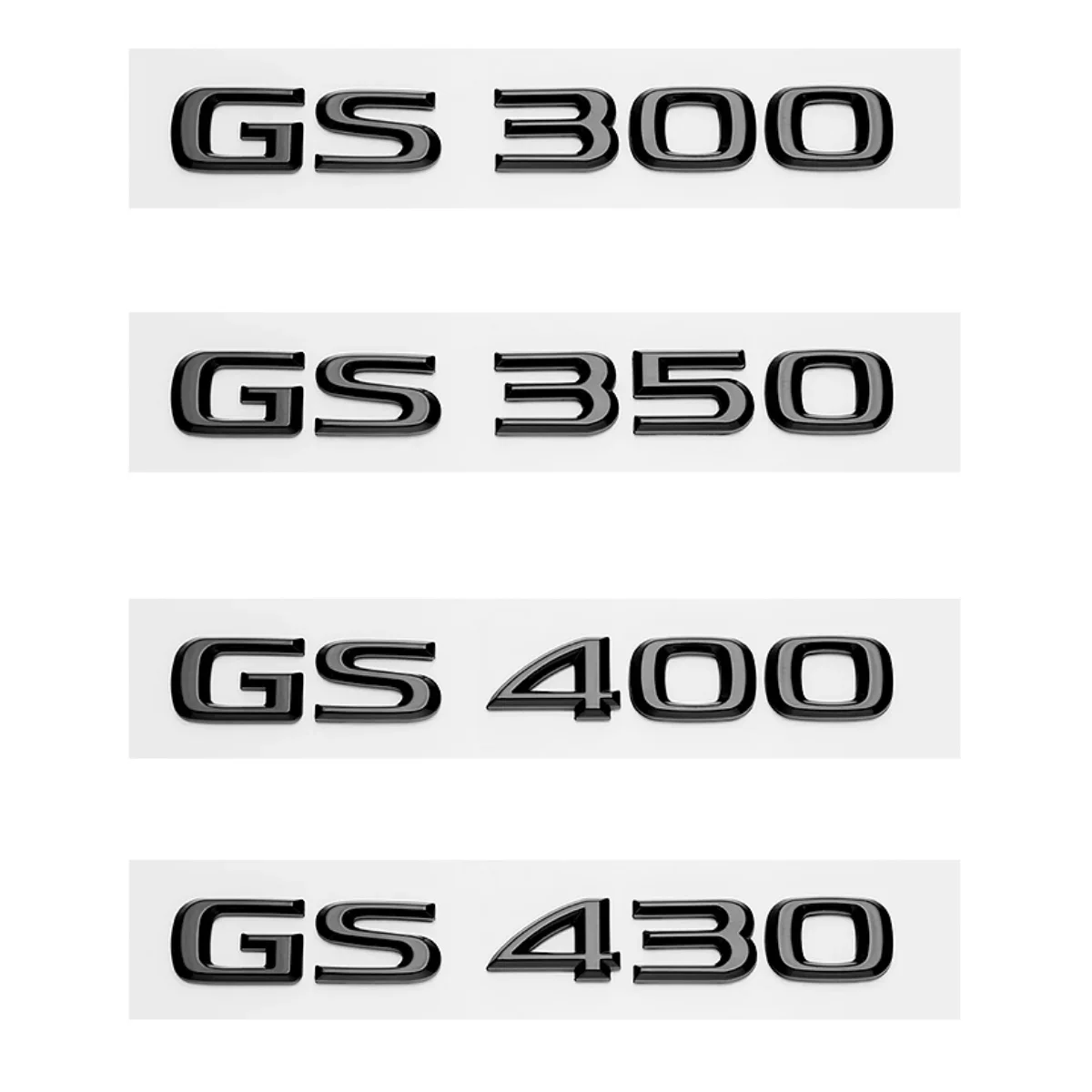 3D хромированные глянцевые черные буквы из АБС-пластика GS300 GS350 GS400 GS430 GS450 эмблема