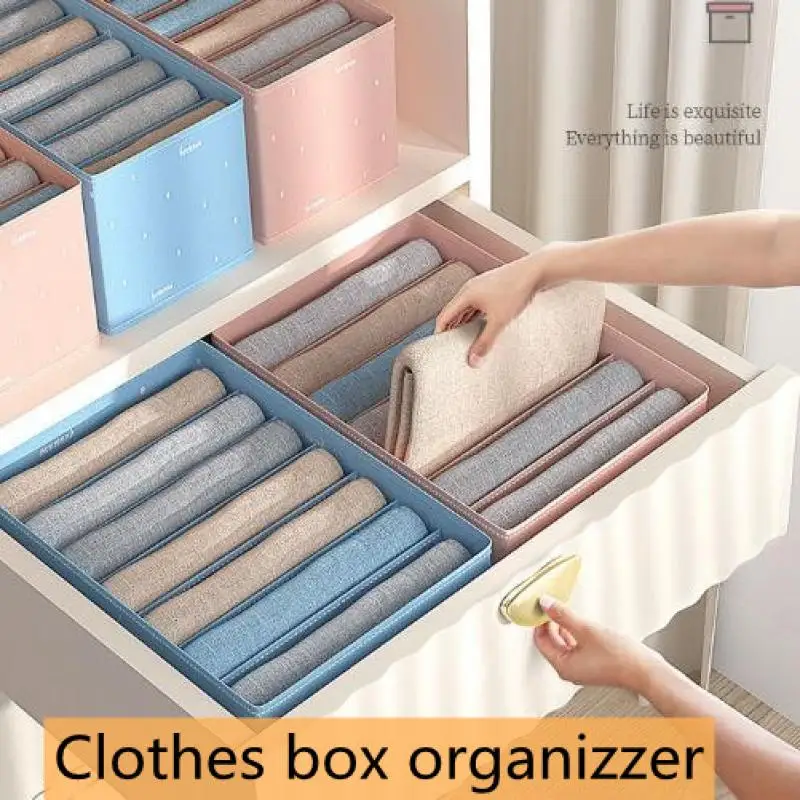 

Foldable Clothes Sorting Compartment Box Household Fabric Grid Pants Underwear Storage Box Drawer Type Clothes Sorting Basket