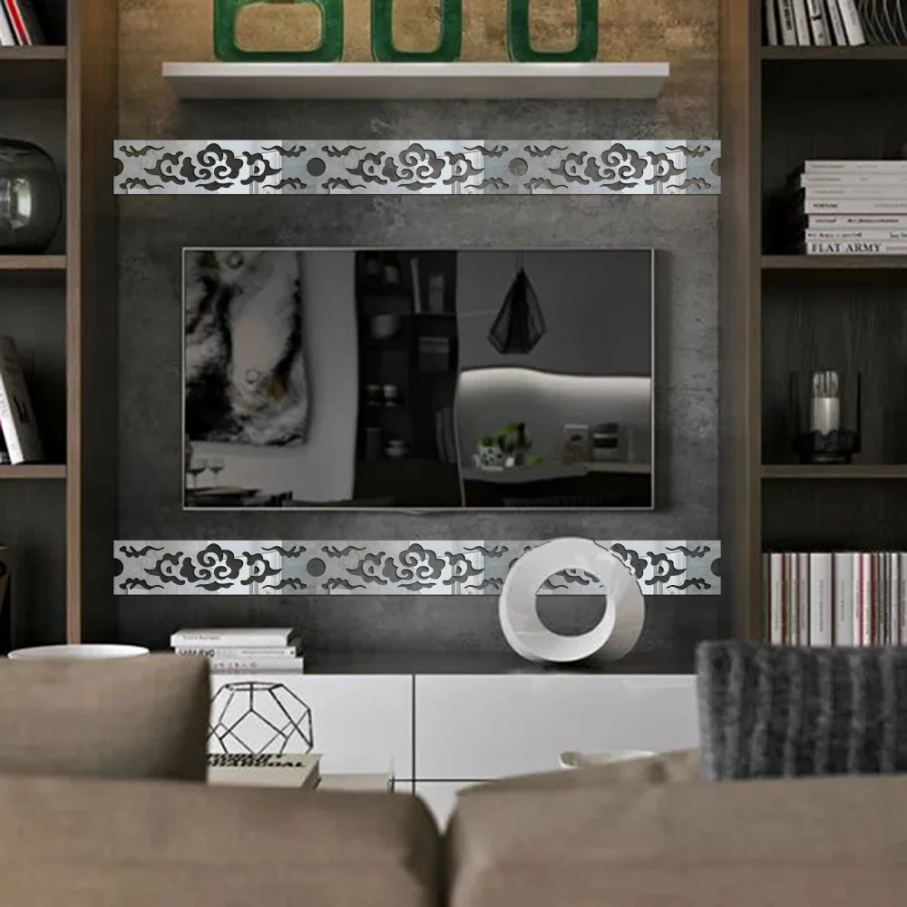 

2022 New Mirror Wall Sticker Unique Design Bathroom Stickers Decal Living Room Home Decor Creative Modern Background Wall