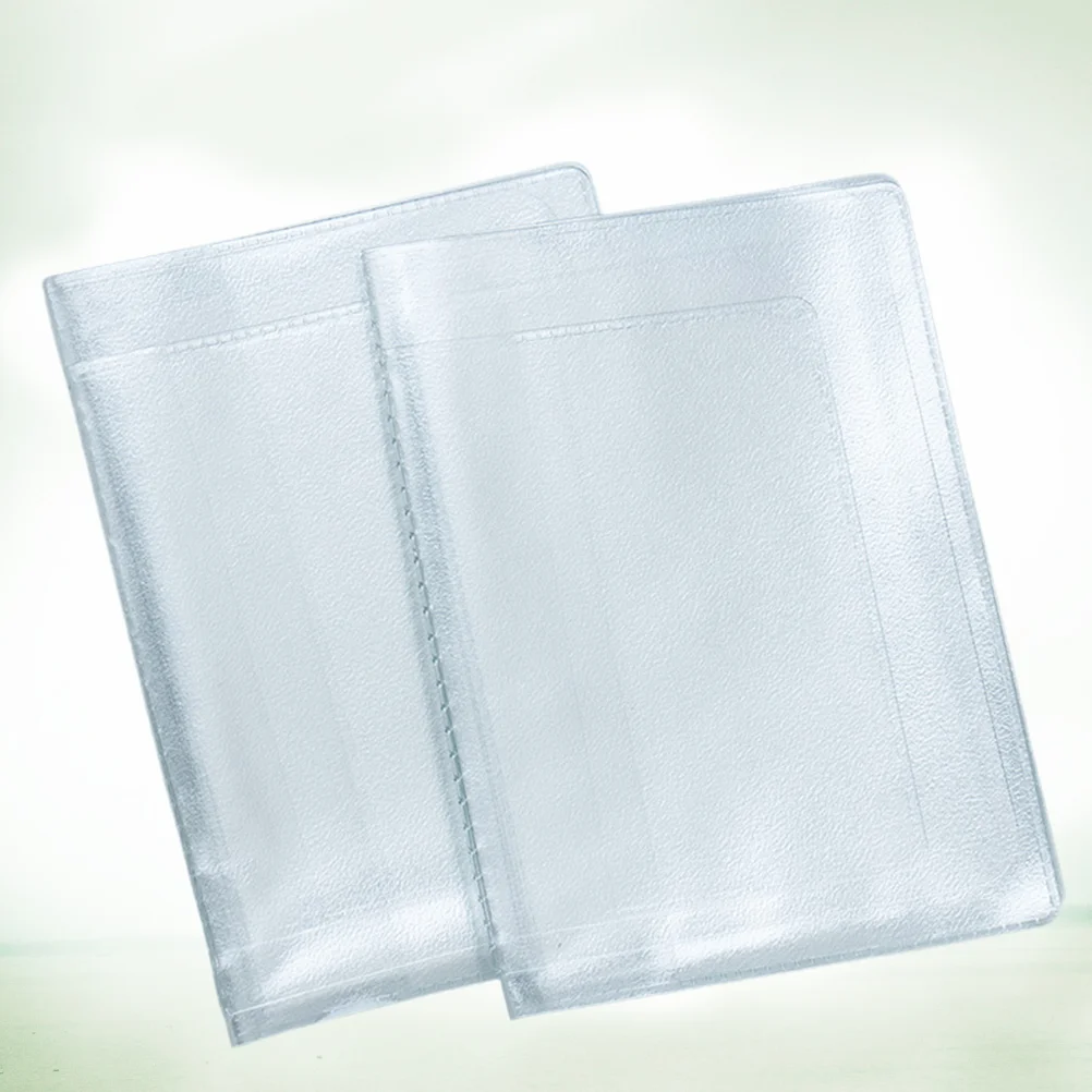 

2 Pcs Car Organizer Bag Holder Business Driver's License Cover Credit Sleeve Transparent