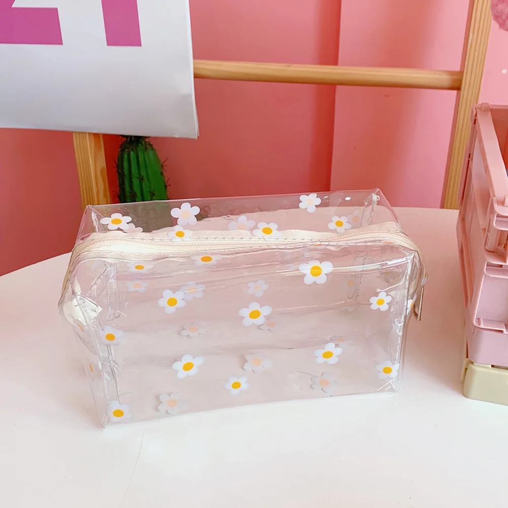 

1PC Girl Clear Cosmetic Bag PVC Transparent Makeup Bag For Women Waterproof Zipper Beauty Case Travel Toiletry Bags