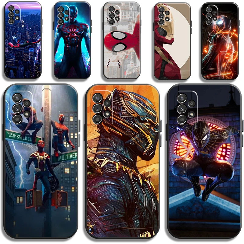 

Marvel Spiderman Phone Cases For Samsung Galaxy M11 12 S8 S9 S10 S20 S20FE S21 S21Plus S21 UItra Cases Back Cover Carcasa
