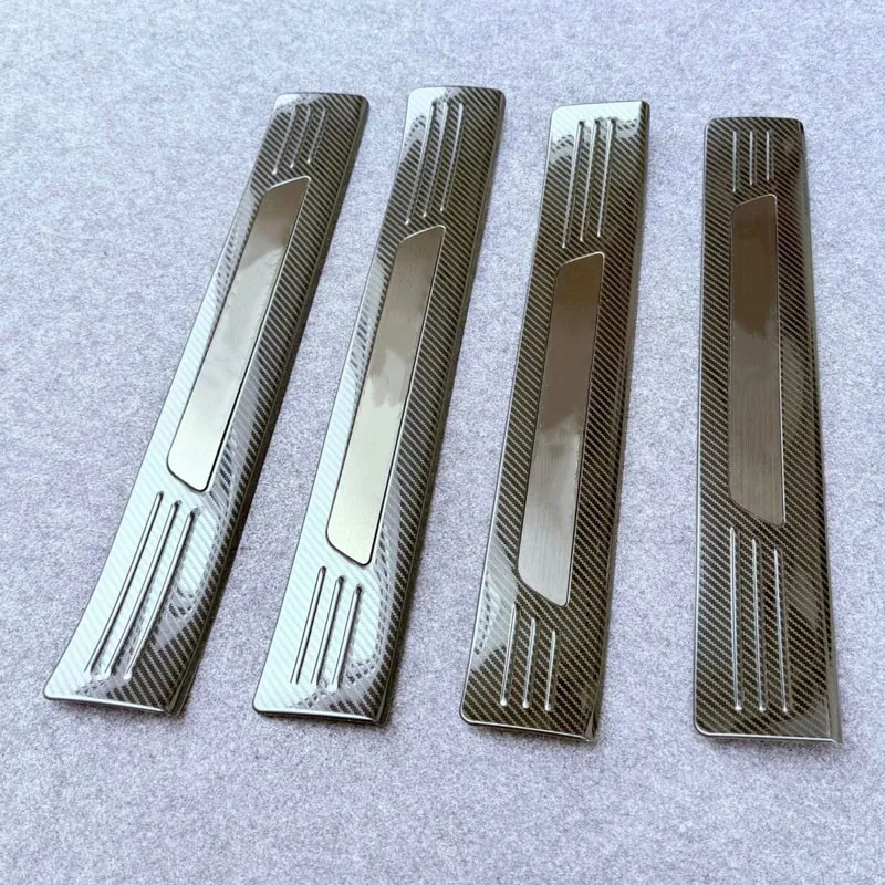 

Для Toyota Grand Highlander 2023 2024 2025 из нержавеющей стали, защитная крышка на порог автомобиля, наклейки, аксессуары для стайлинга